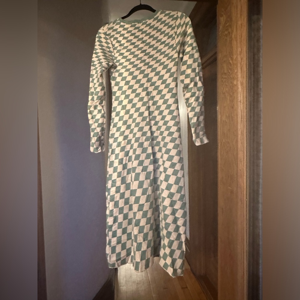 Zara checkered sweater dress
